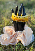 4 Golden Yellow Beaded Bracelet Set - Stackable & Versatile