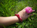 2 Rose Bloom Beaded Bracelet Set - Stackable & Versatile